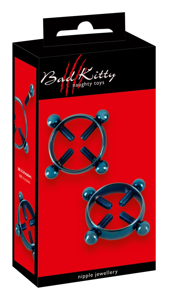 One size Blue Nipple clamps Jewellery BAD KITTY