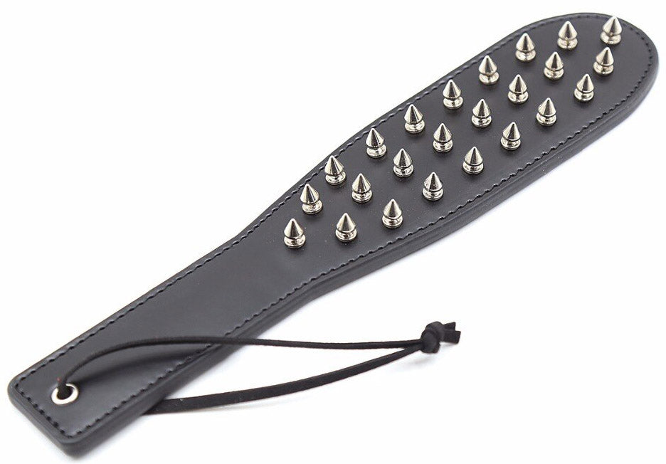 Leather Paddle Slapper with Spikes - image 6