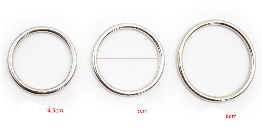 Silver metal Ring XLarge Ø 6 cm