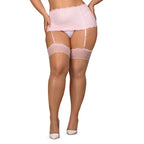 Obsessive Plus Size Girlly Pink Lacy Stockings - image 2