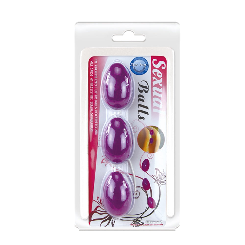 BAILE Triple Anal weighted Eggs with pull out cord - image 5