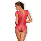 Obsessive Tempting Red Fishnet Teddy