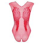 Obsessive Tempting Red Fishnet Teddy