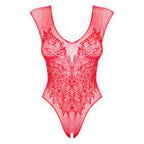 Obsessive Tempting Red Fishnet Teddy