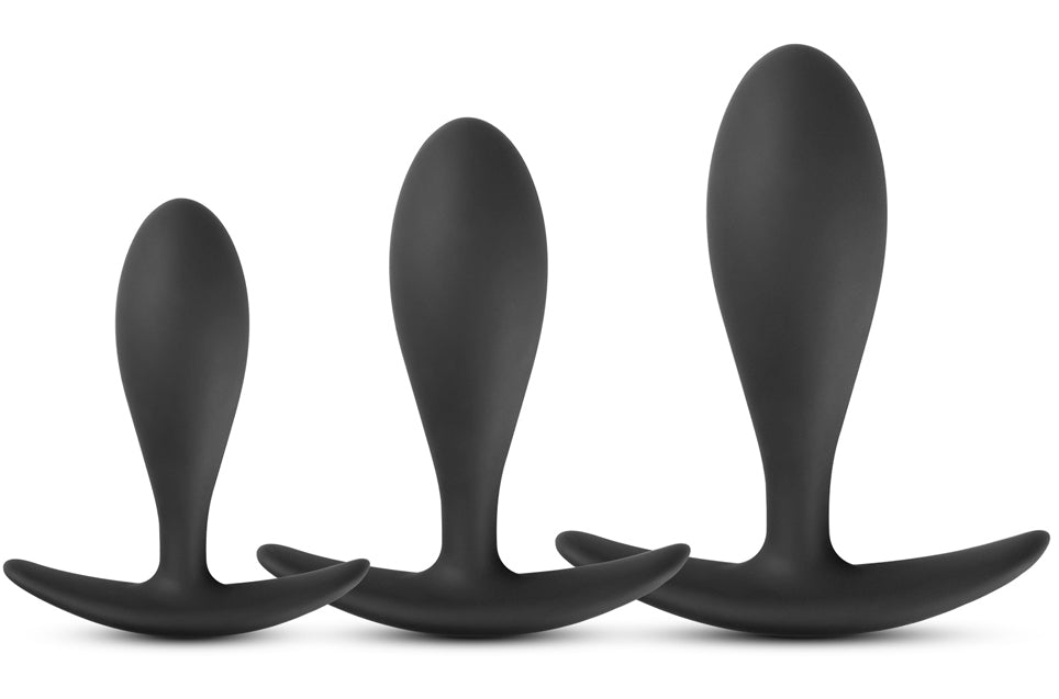 TOYBOY Black Silicone T-Base Butt Plug SET - image 6