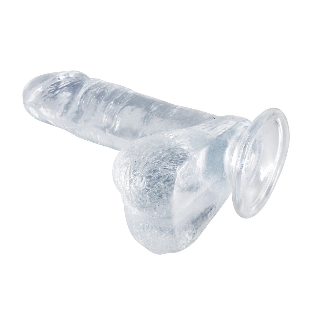 Clear Cock and Balls Suction Dildo Dong 19 cm Δευτερεύουσα εικόνα προϊόντος