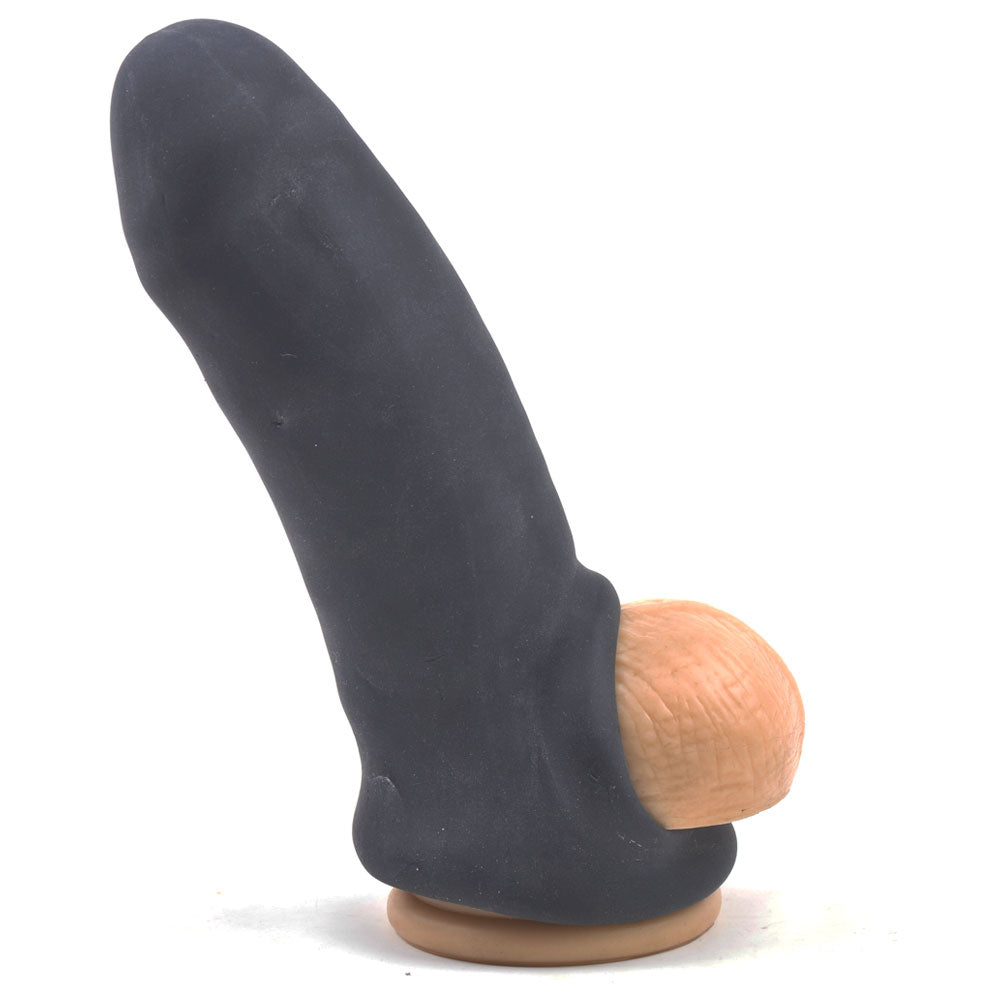 TOYBOY STRETCHY penis sleeve with inner soft texture 15cm BLACK - image 3