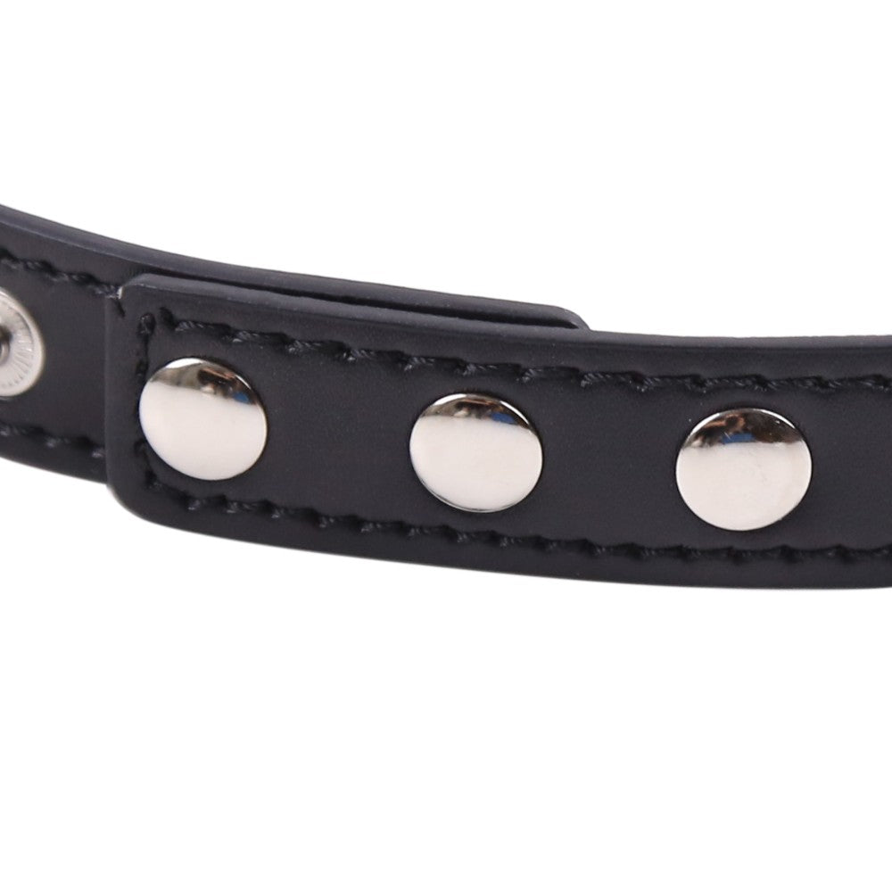 Naughty Toys Black Faux Leather Heart Ring Collar - image 5