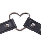 Naughty Toys Black Faux Leather Heart Ring Collar - image 7