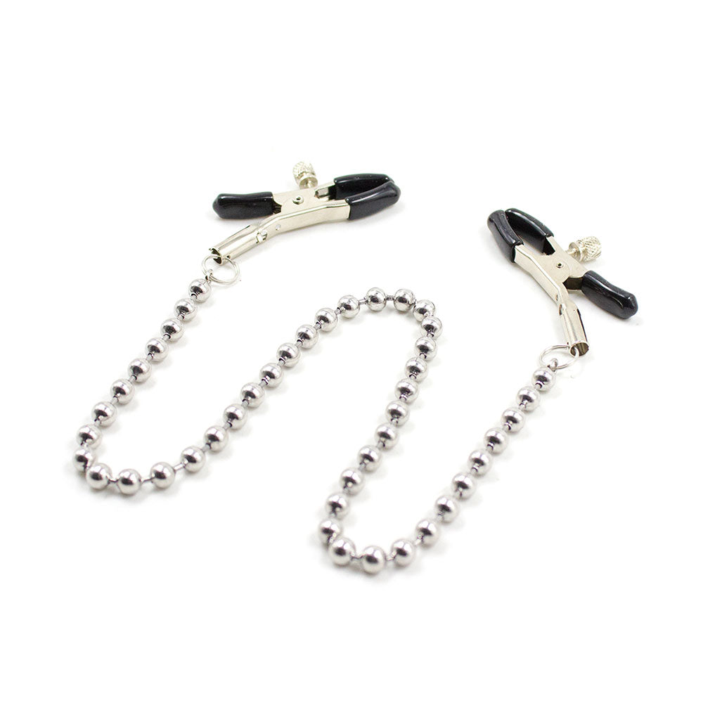 Naughty Toys Beaded Chain Nipple Clamps