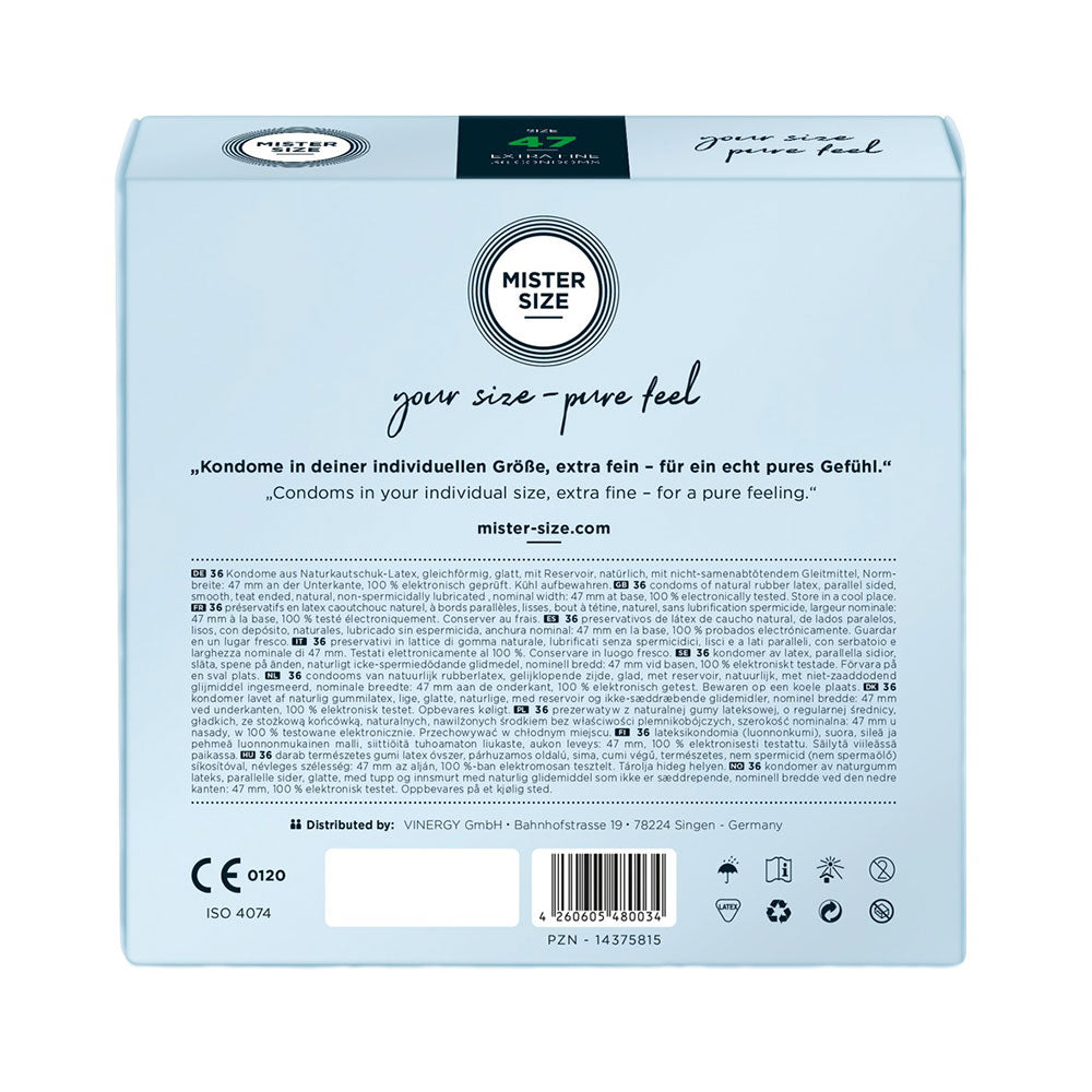 Mister Size 47 mm Condoms 36 Pieces Δευτερεύουσα εικόνα προϊόντος