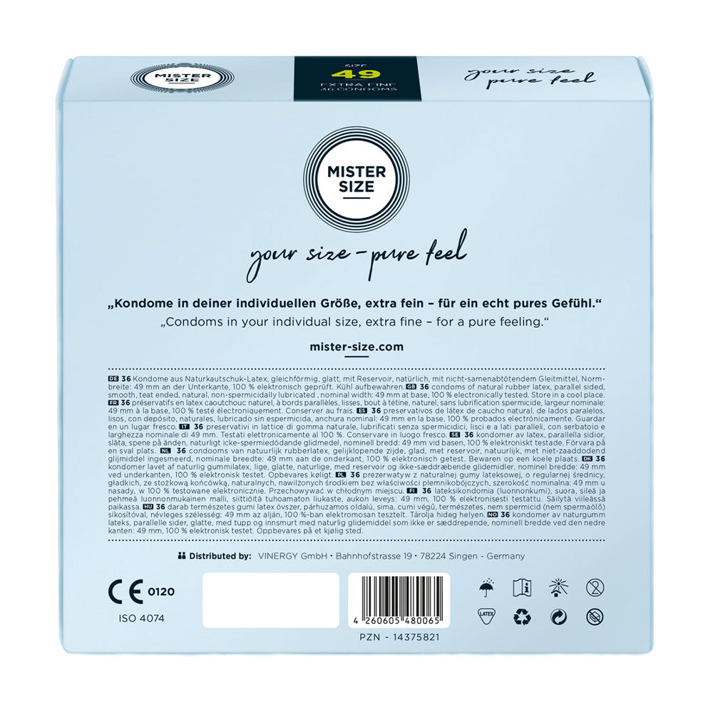 Mister Size 49 mm Condoms 36 Pieces Δευτερεύουσα εικόνα προϊόντος