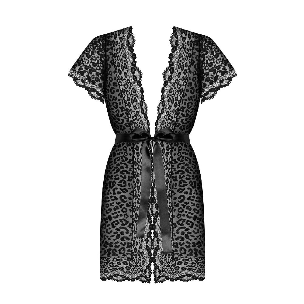 Obsessive Giully Velvety Leopard Kimono