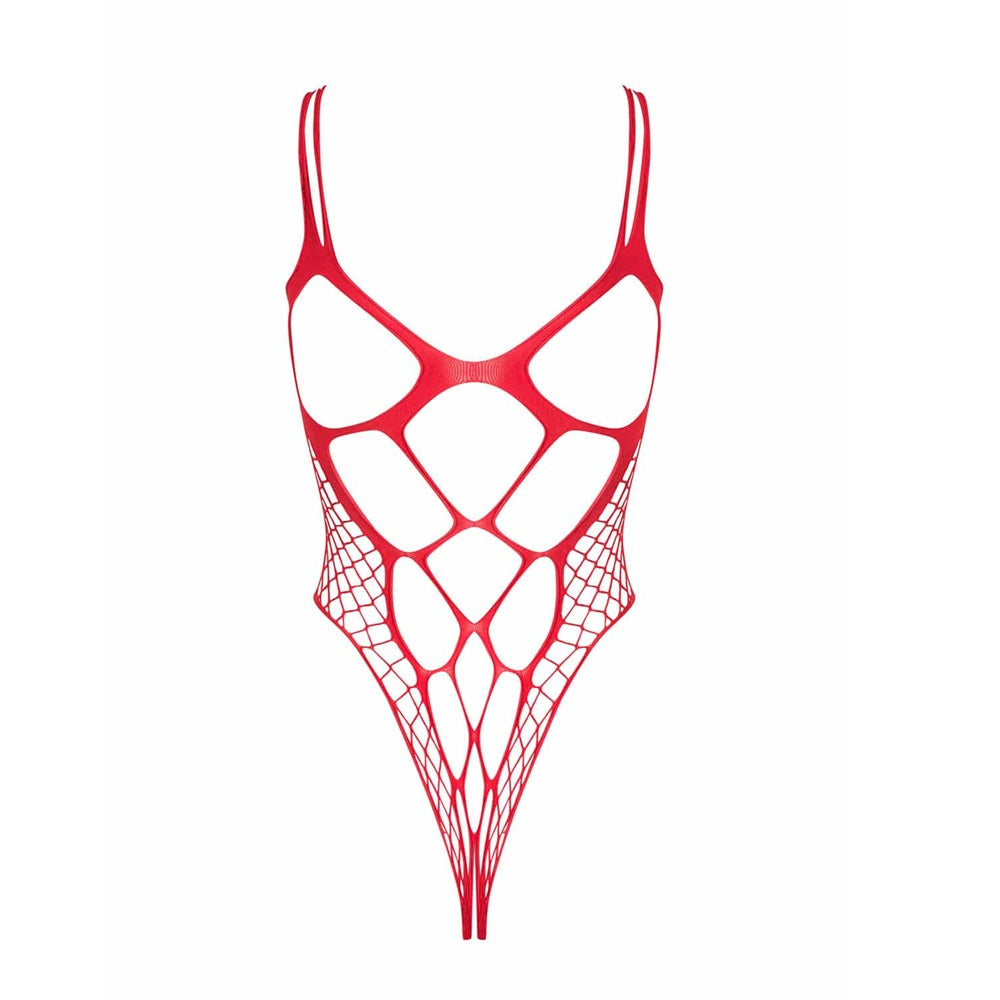 Plus Size Obsessive Extravagant Crotchless Teddy Red Secondary image