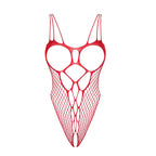 Plus Size Obsessive Extravagant Crotchless Teddy Red