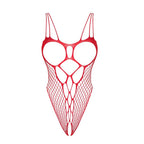Plus Size Obsessive Extravagant Crotchless Teddy Red