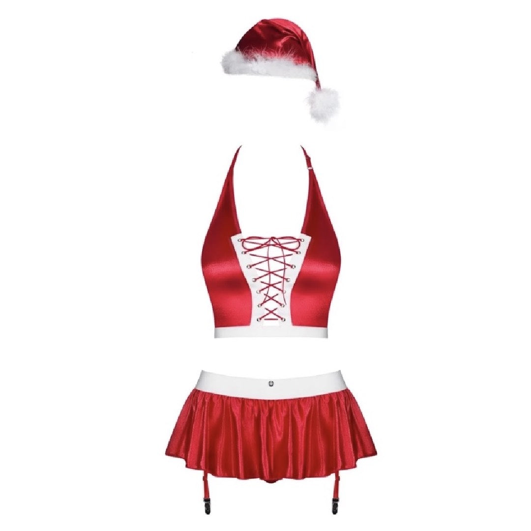 Plus Size Obsessive Ms Klaus Skirt and Top with Cap