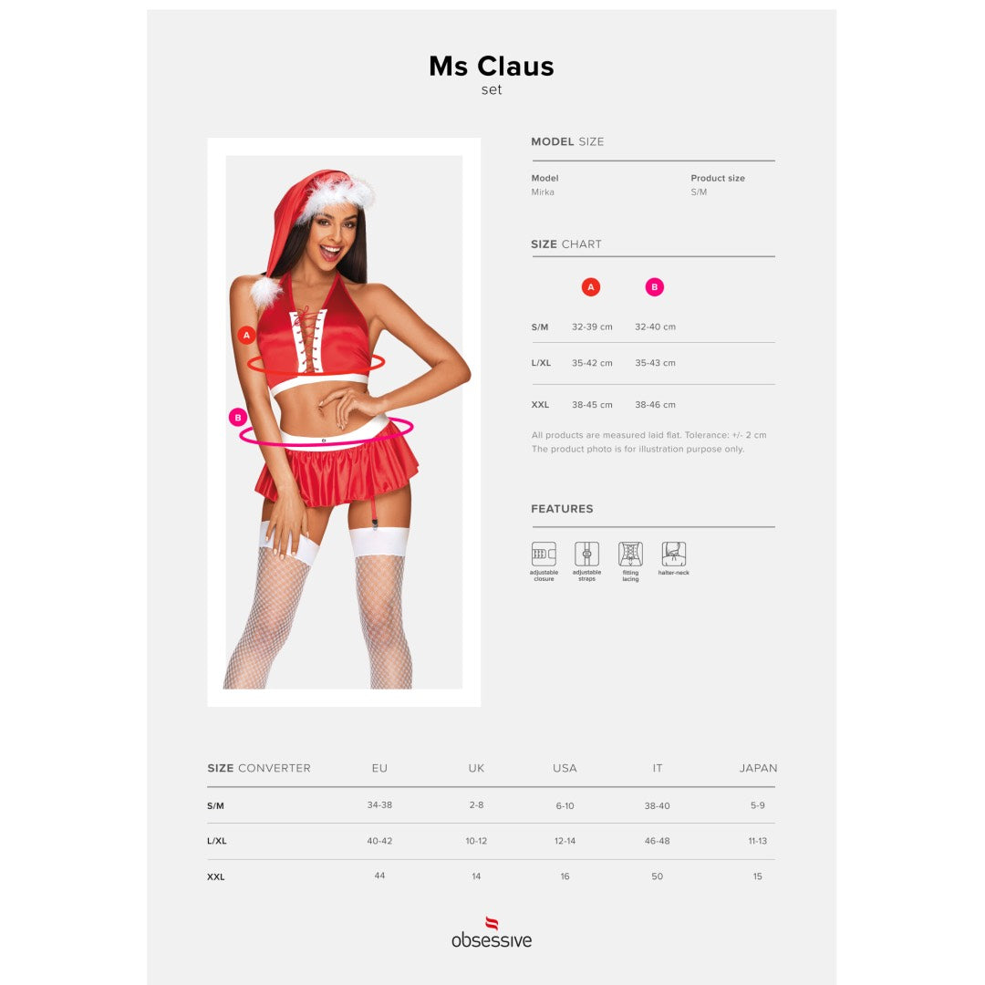 Plus Size Obsessive Ms Klaus Skirt and Top with Cap