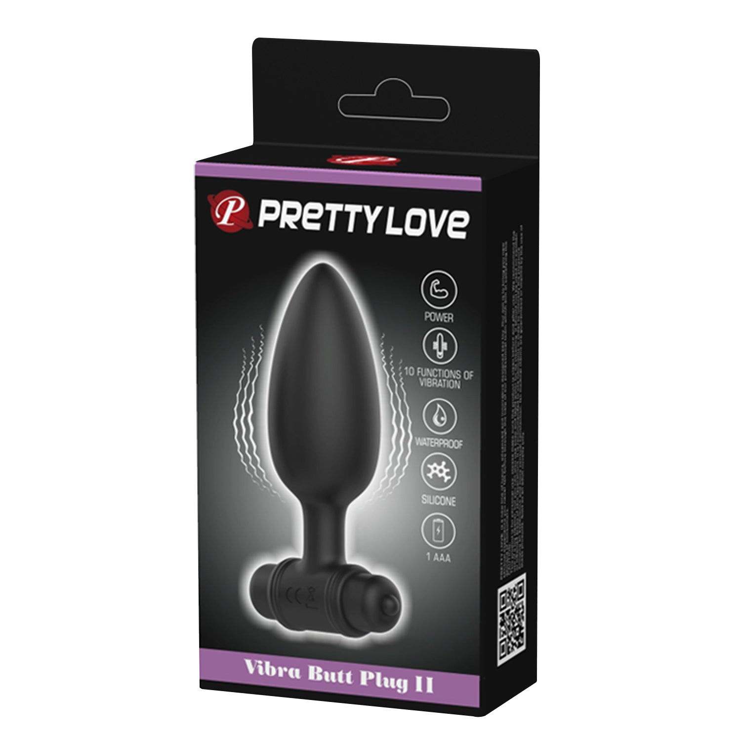 Pretty Love Vibra Butt Plug II Black - image 8