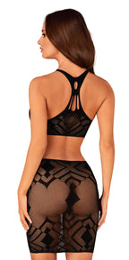 Obsessive K101 top and skirt set Black O/S - image 2