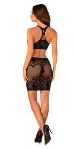Obsessive K101 top and skirt set Black O/S - image 5