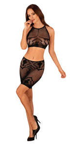 Obsessive K101 top and skirt set Black O/S - image 6