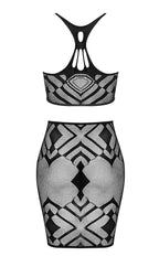 Obsessive K101 top and skirt set Black O/S - image 4