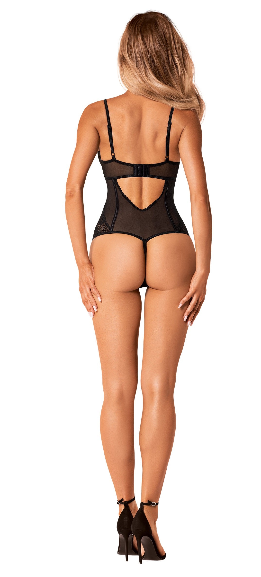 Plus size Obsessive Serena Love crotchless teddy Black - image 6