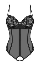 Plus size Obsessive Serena Love crotchless teddy Black