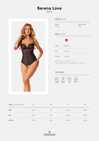 Plus size Obsessive Serena Love crotchless teddy Black - image 7