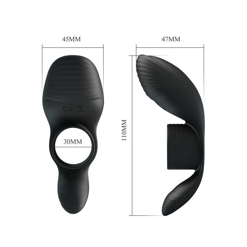 Pretty Love rechargeable silicone vibrating penis ring and sleeve - image 2