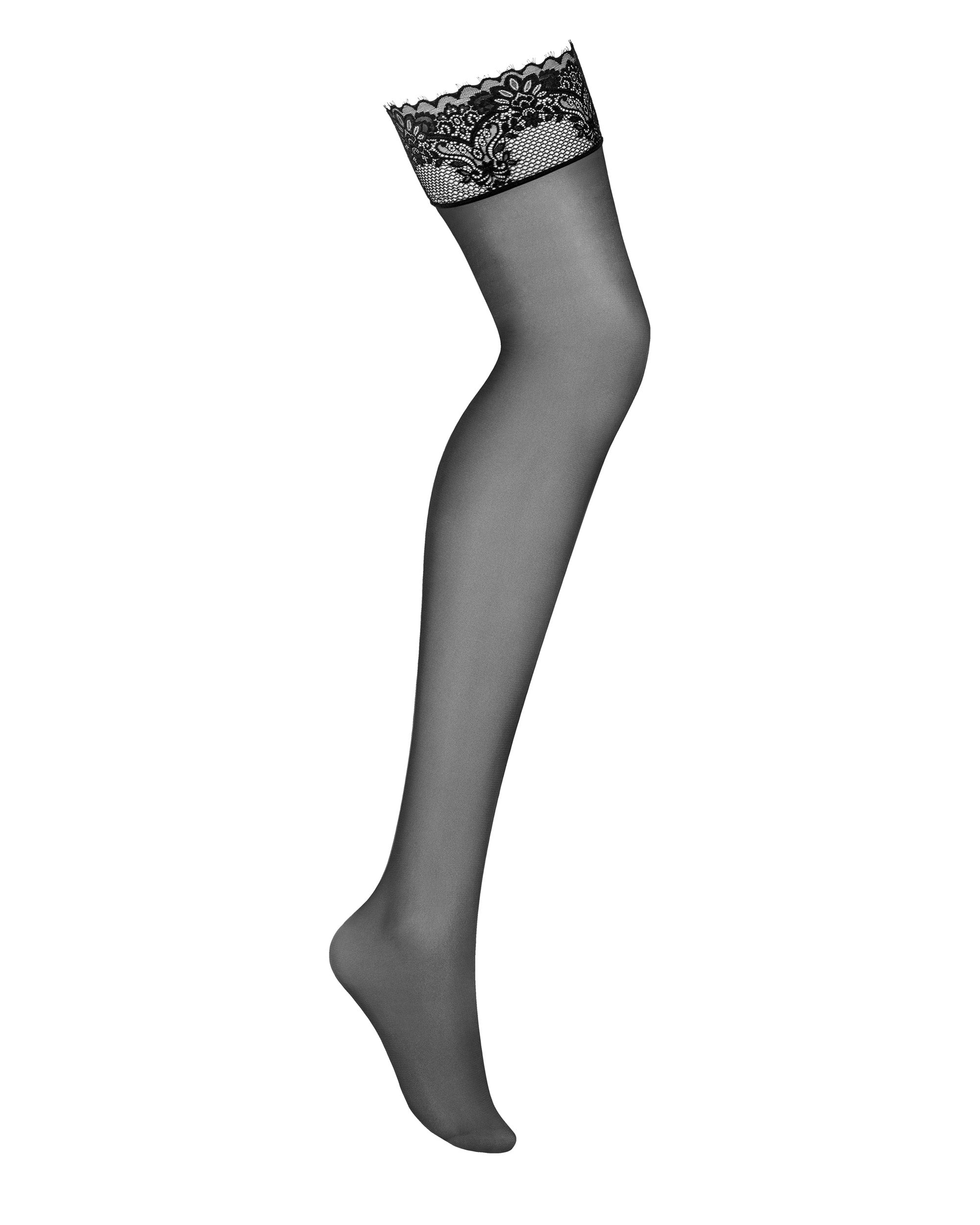 Obsessive Maderris elegant stockings with lace Black - image 5