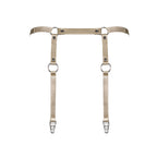 Obsessive Faux Leather Harness Garter Belt Gold