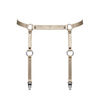 Obsessive Faux Leather Harness Garter Belt Gold - image 3