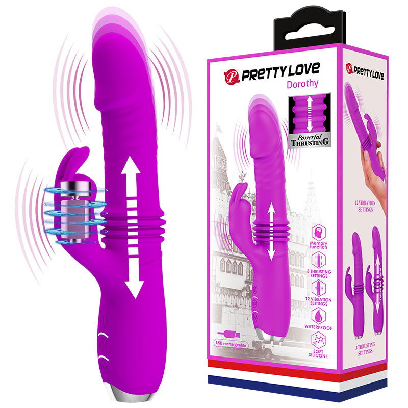 Pretty Love Dorothy Thrusting Rabbit Vibrator Purple Κύρια εικόνα προϊόντος