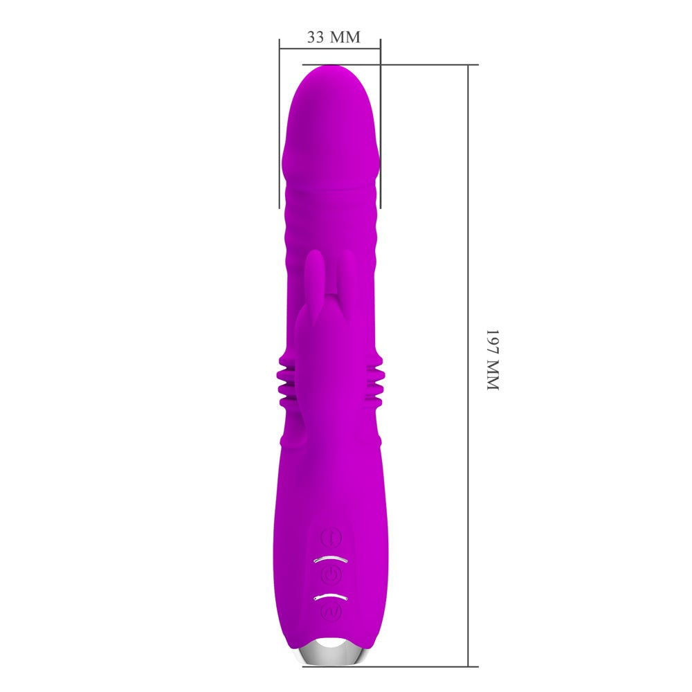 Pretty Love Dorothy Thrusting Rabbit Vibrator Purple - image 6