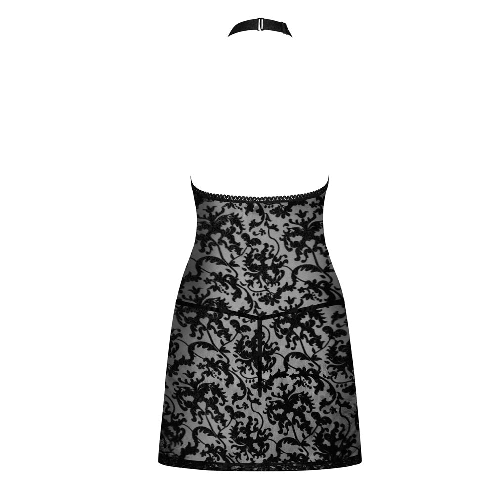 Obsessive Plus Size Softily Velvety Chemise with Thong