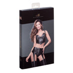 Noir Handmade Powerwetlook top with silver zippers - image 5