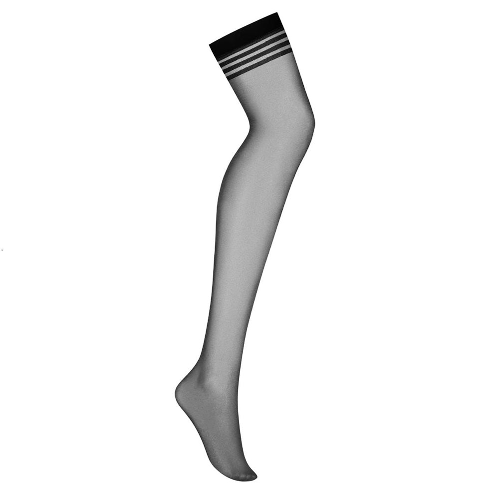 Obsessive Plus Size Sheer Stockings with Sexy Straps