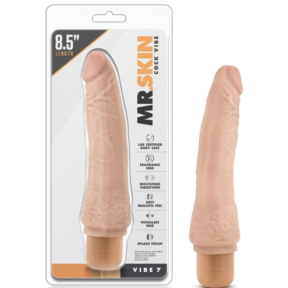 Dr. Skin Vibe 7 inch Vibrating Dildo 21 x Ø 3.8 cm Κύρια εικόνα προϊόντος