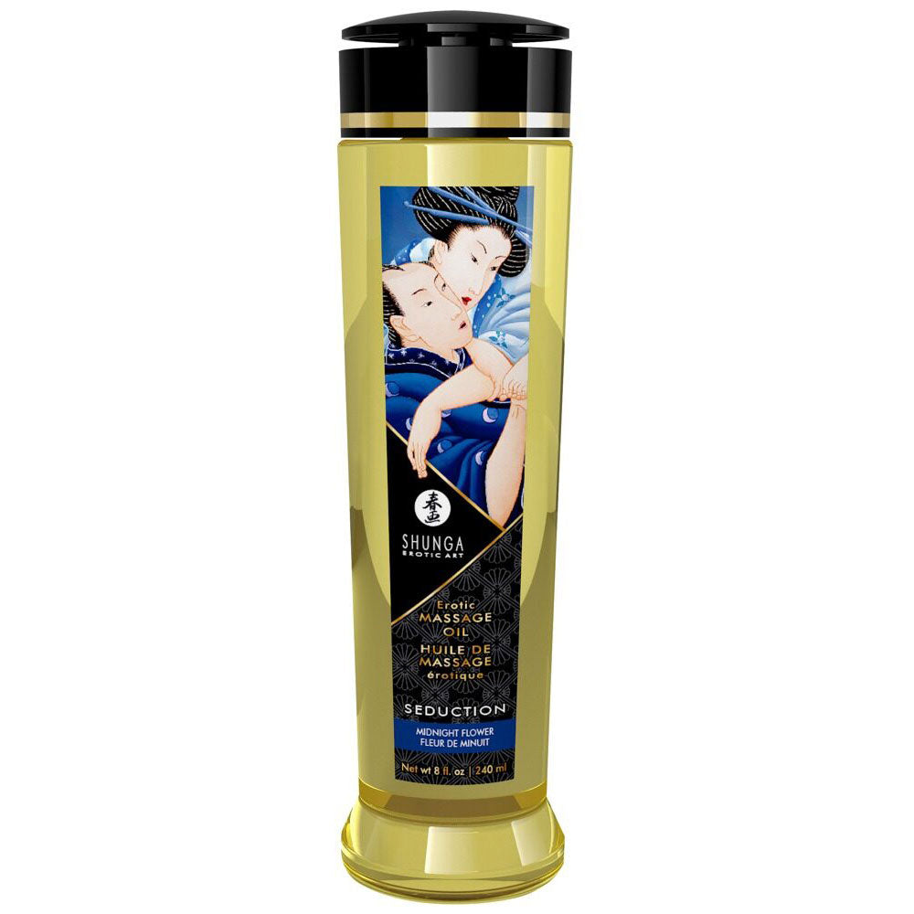 Shunga Seduction Midnight Flower Massage Oil 240ml Δευτερεύουσα εικόνα προϊόντος