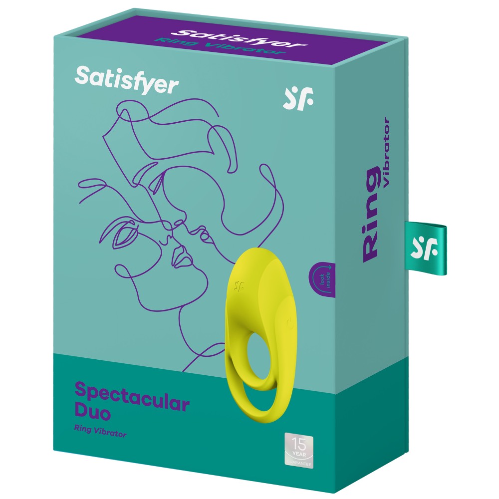 Satisfyer Spectacular Duo vibrating penis ring Yellow