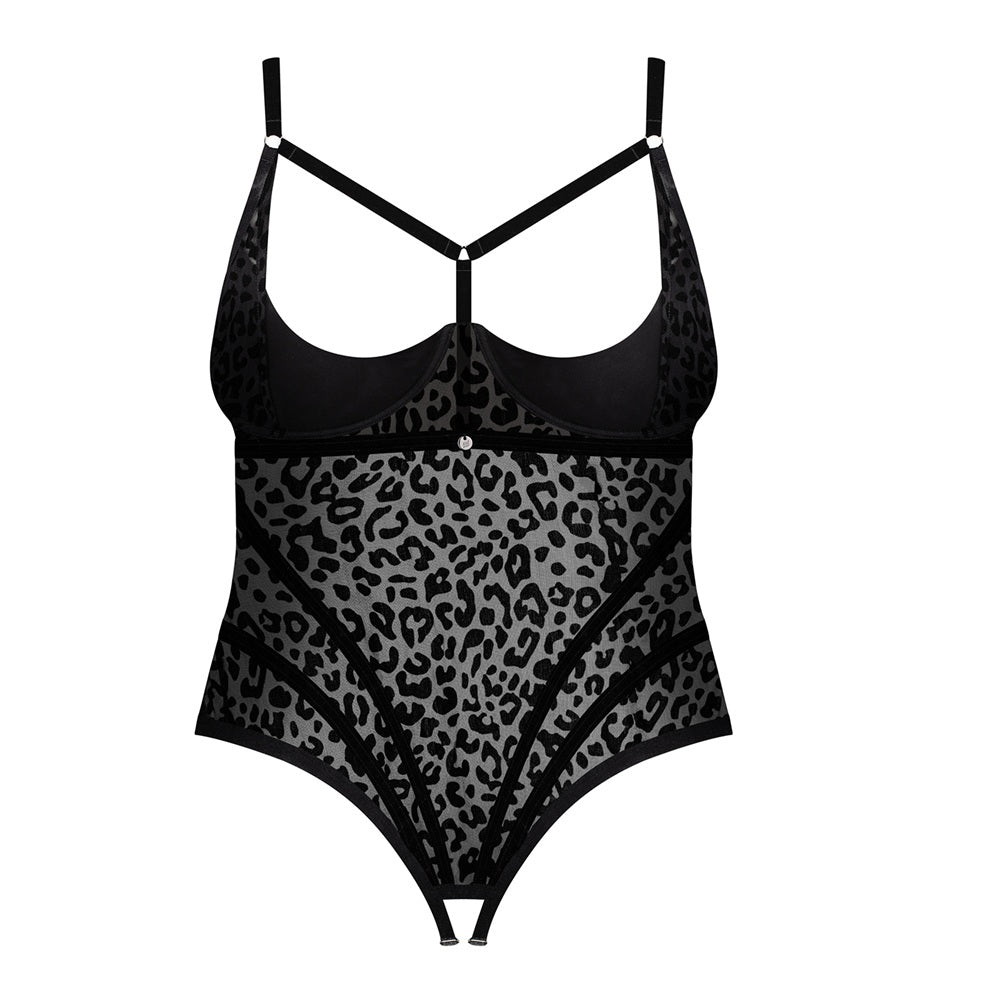 Obsessive Plus Size Jagueria Crotchless Teddy