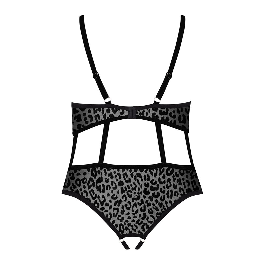 Obsessive Plus Size Jagueria Crotchless Teddy