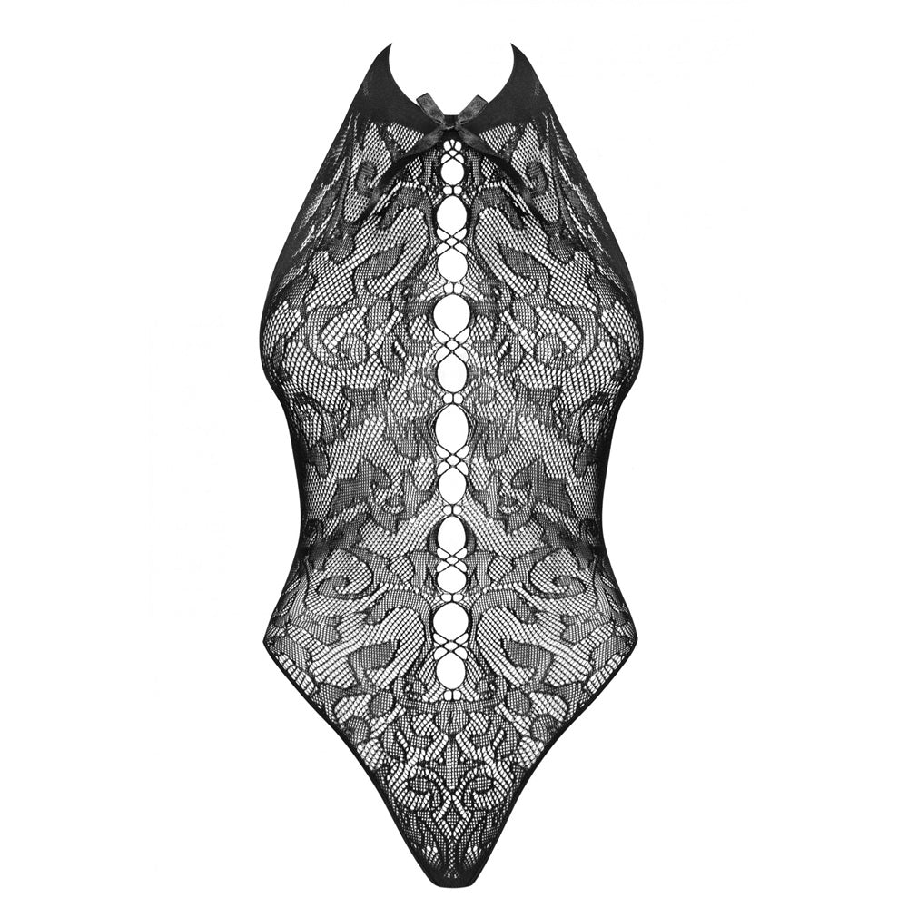 Obsessive Sensual Fishnet Teddy Black