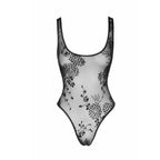 Noir Handmade Tulle Body with Patterned Flock Embroidery - image 3
