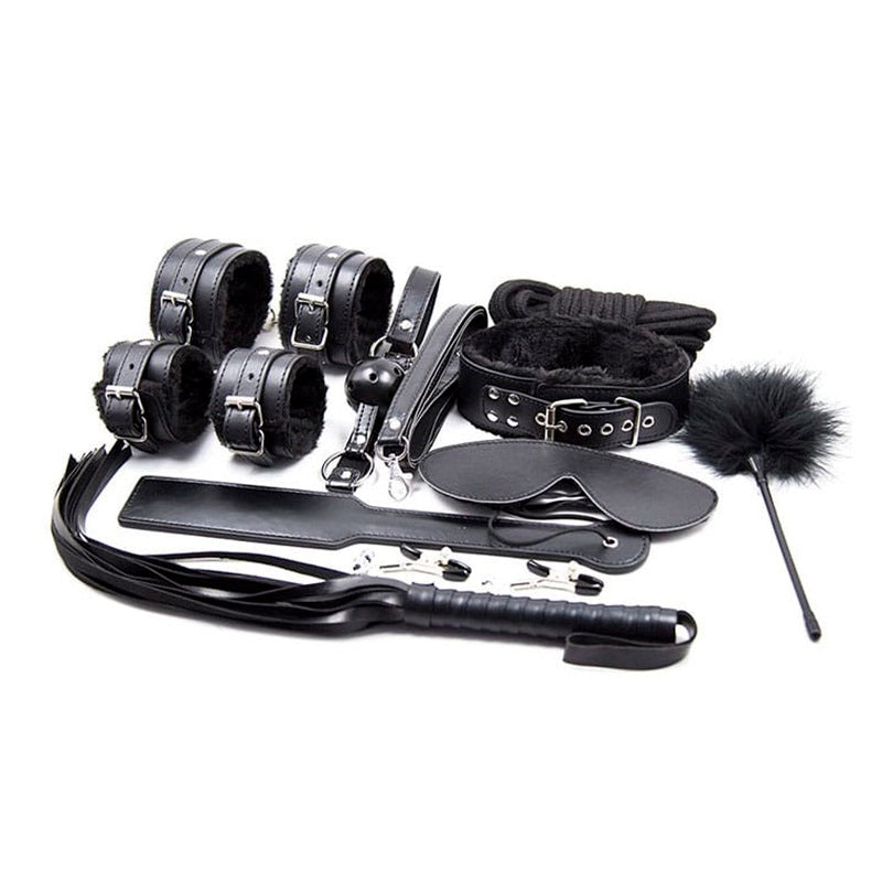 Naughty Toys complete Bondage Set of 10 pcs BLACK Main image