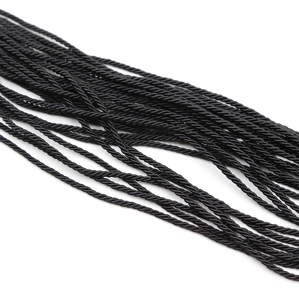 Naughty Toys Black Rope Spanking flogger whip 50 cm - image 3