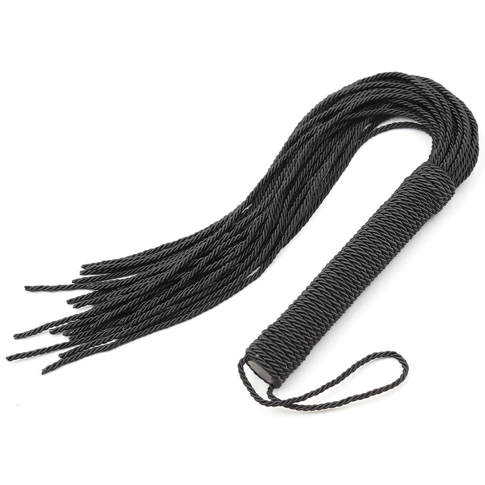 Naughty Toys Black Rope Spanking flogger whip 50 cm