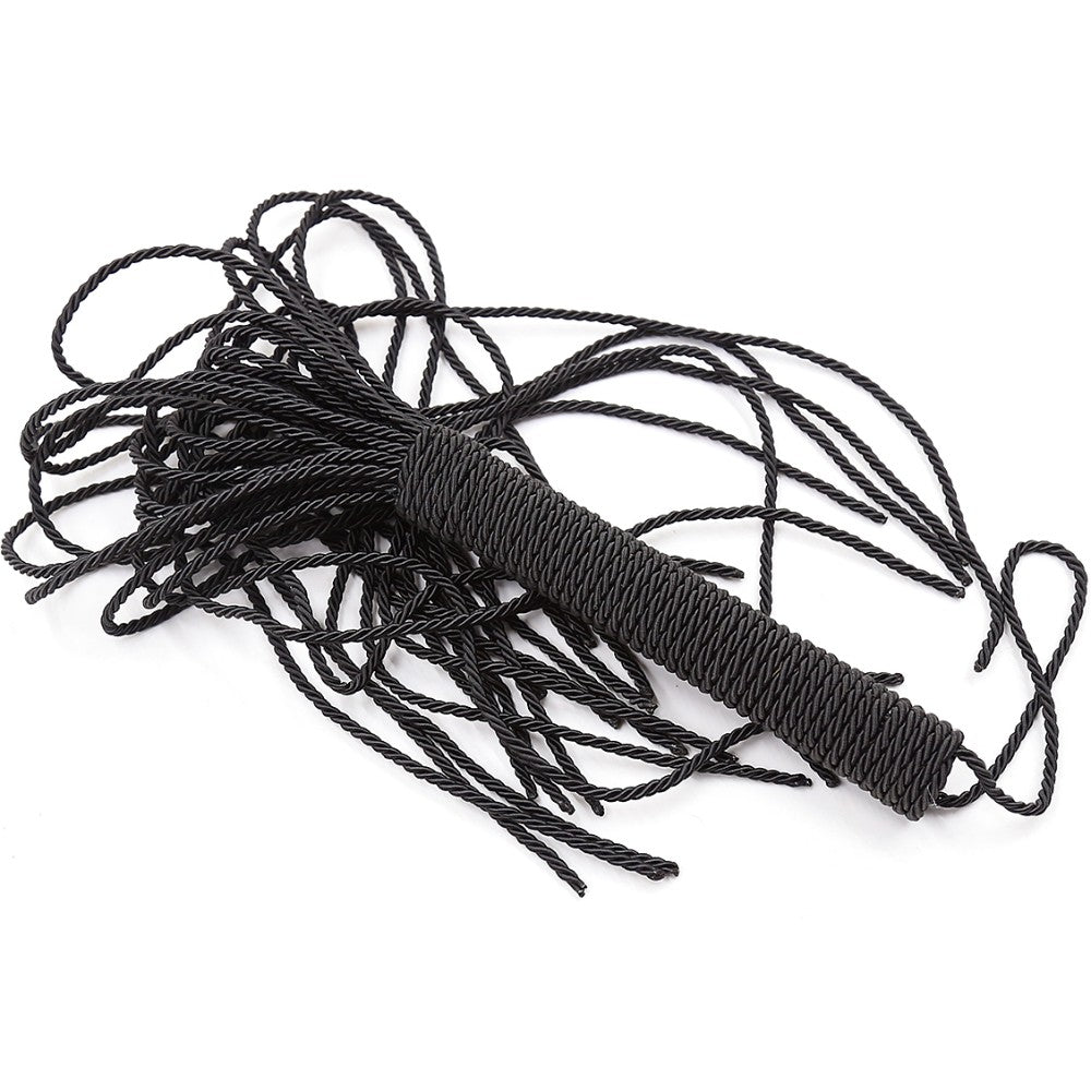 Naughty Toys Black Rope Spanking flogger whip 50 cm - image 4